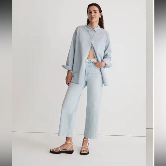 Madewell Denim - Madewell The Perfect Vintage Wide-Leg Crop Jean